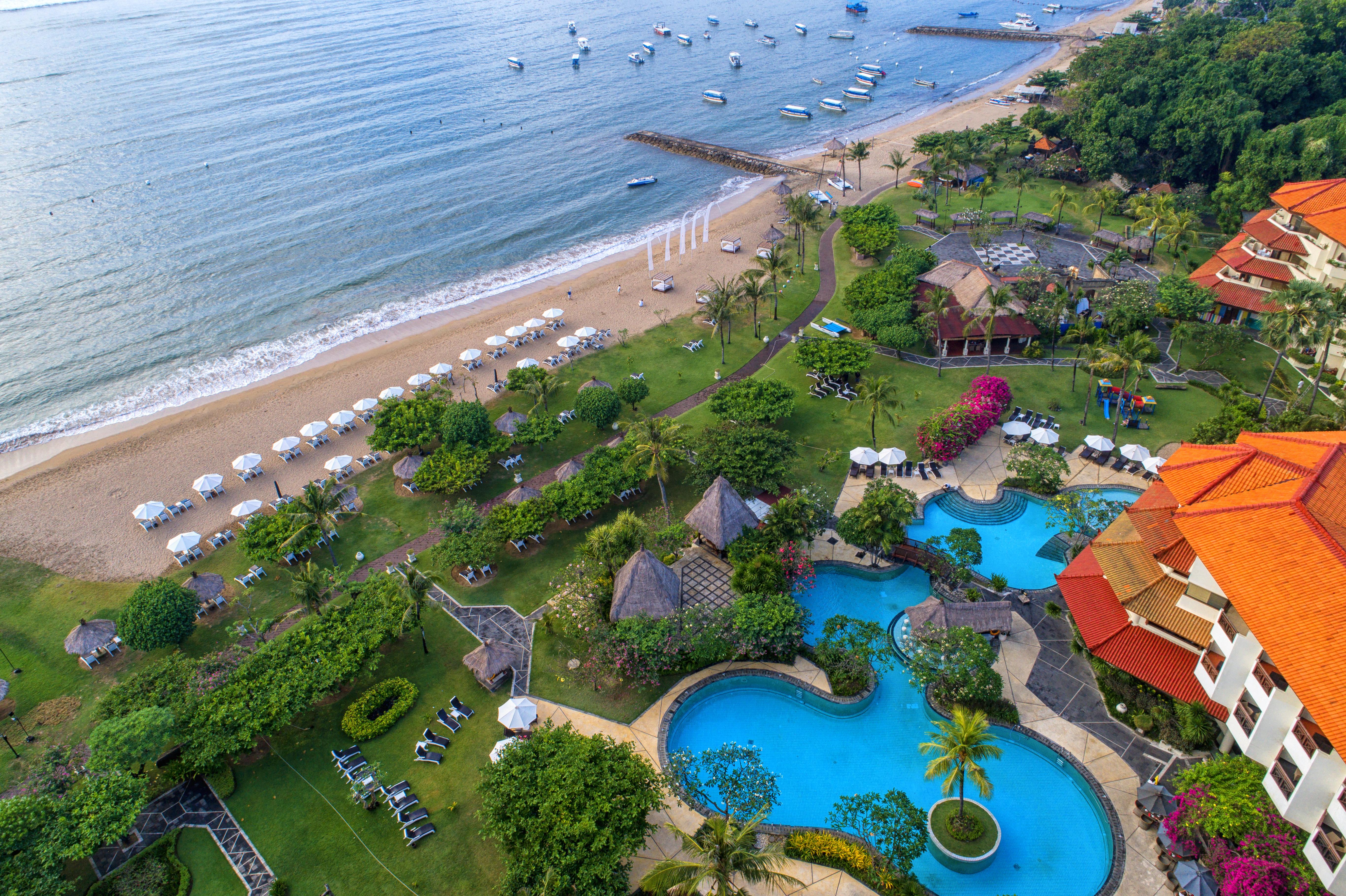 Grand Mirage Resort & Thalasso Bali Nusa Dua  Exterior photo Aerial view of the resort